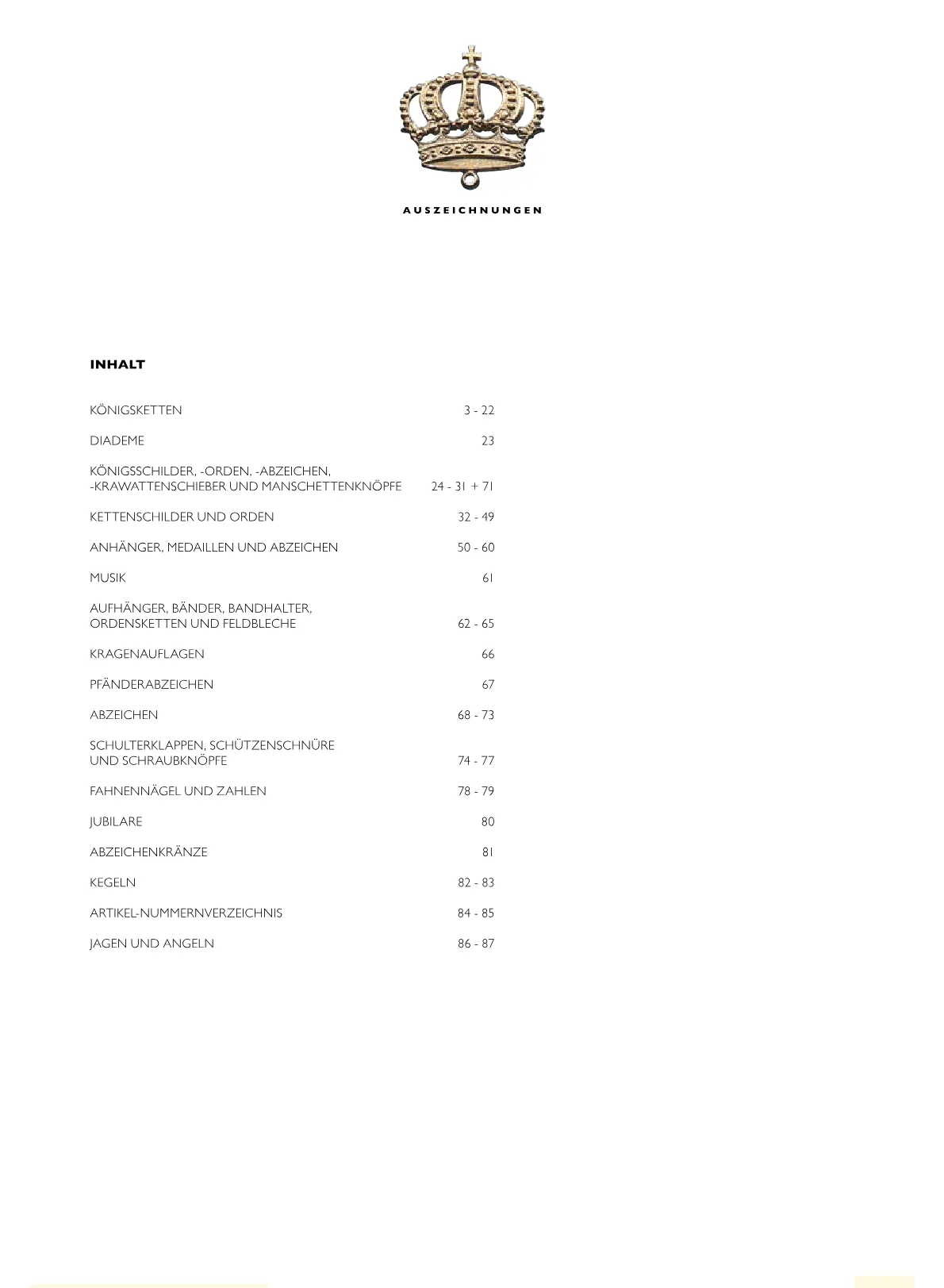 Orden & Ehrenketten – Seite 1